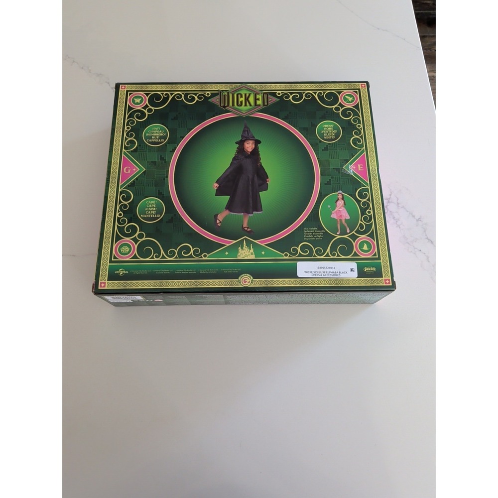 Wicked  Witch Dress Costume Set Cape, Dress, Hat Size 4-6 Complete Outfit - Picture 2 of 4